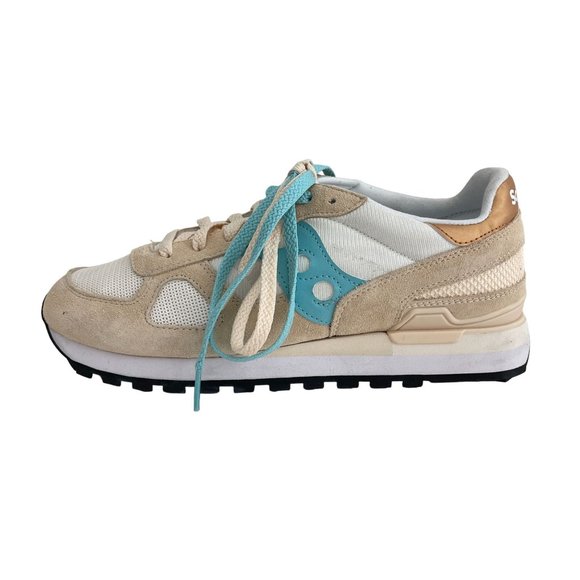 Saucony Shadow Original Women's Sneaker Tan/Turquoise, S1108-839, Size 11 NWOB - Picture 5 of 10